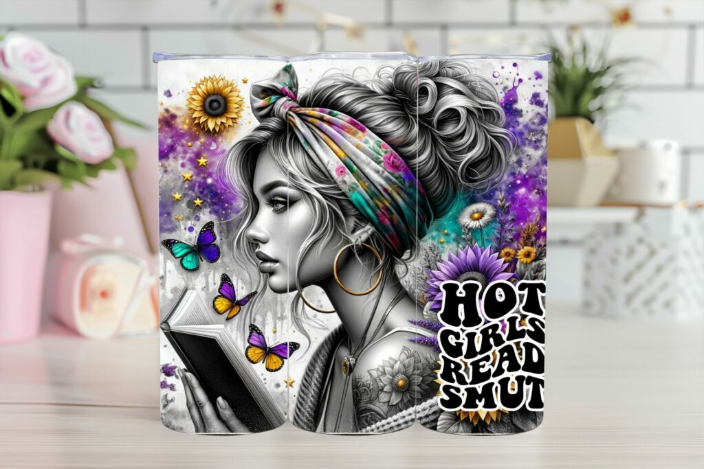 Smut Lovers Stainless Steel Tumbler – Hot Girls Read Smut Cup, Spicy Bookish Drinkware
