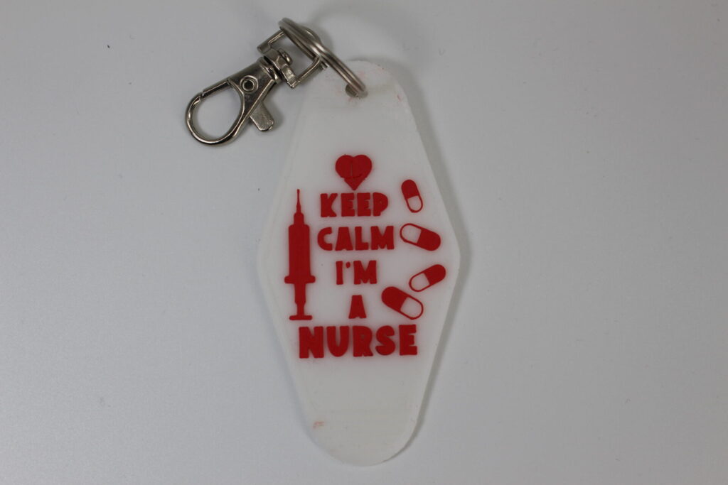 Keep Calm I'm a Nurse Personalised Keyring