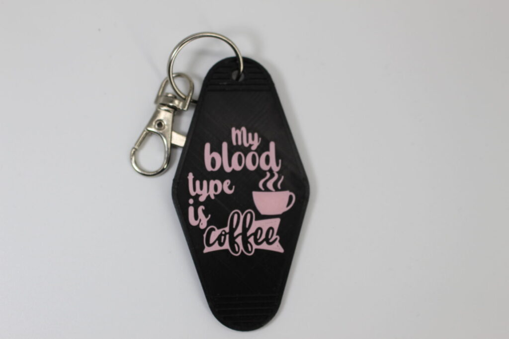 My Blood Type Is Coffee Personalised Keyring