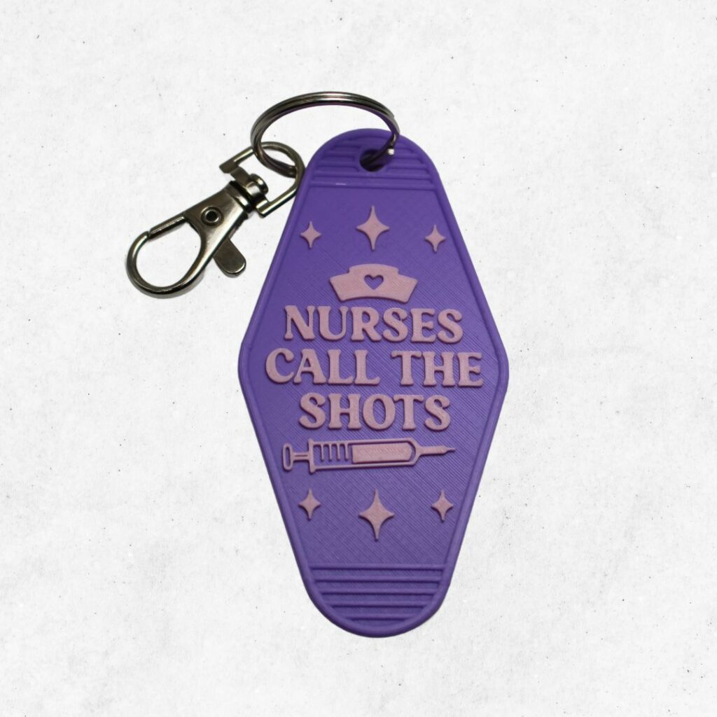 Nurses Call The Shots Keyring
