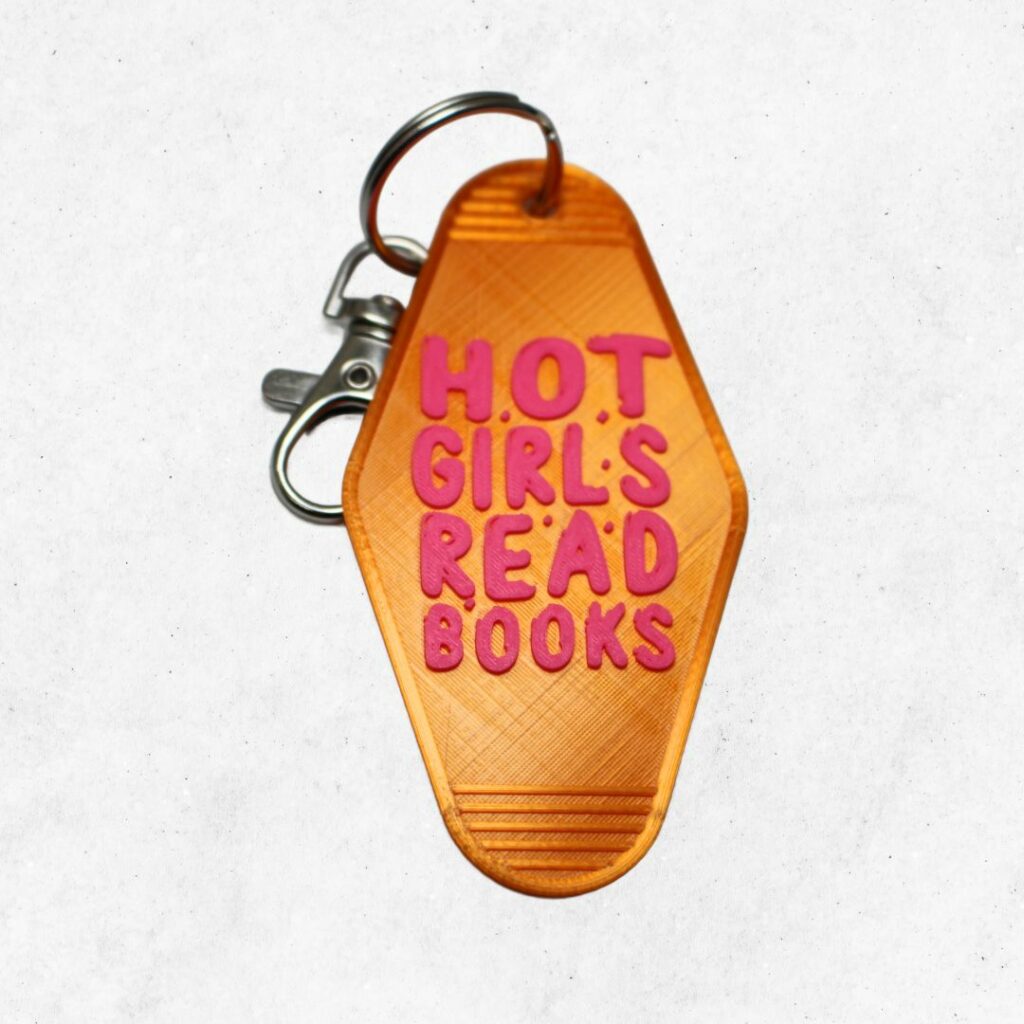 Hot Girls Read Books Keyring