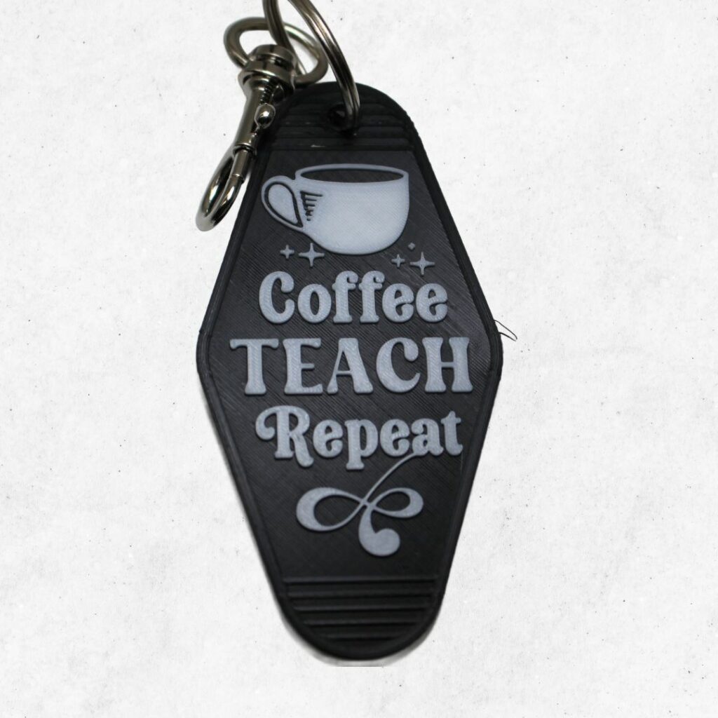 Coffee Teach Repeat Keyring