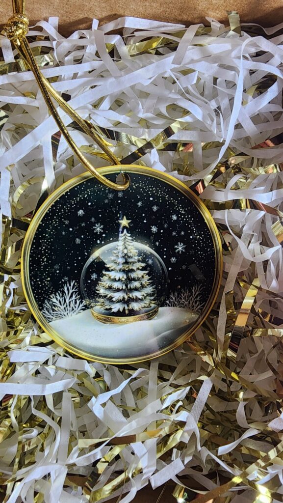 Starlit Snow Globe Christmas Ornament