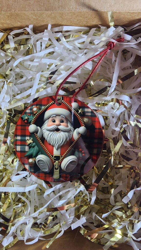 Santa's Surprise Christmas Ornament