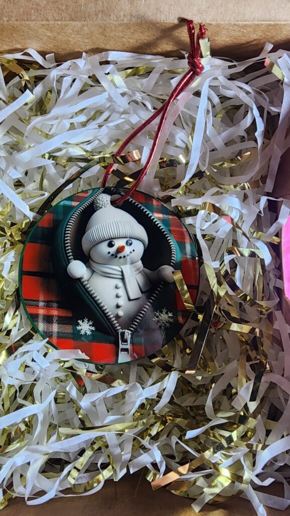 Frosty’s Cozy Reveal Christmas Ornament