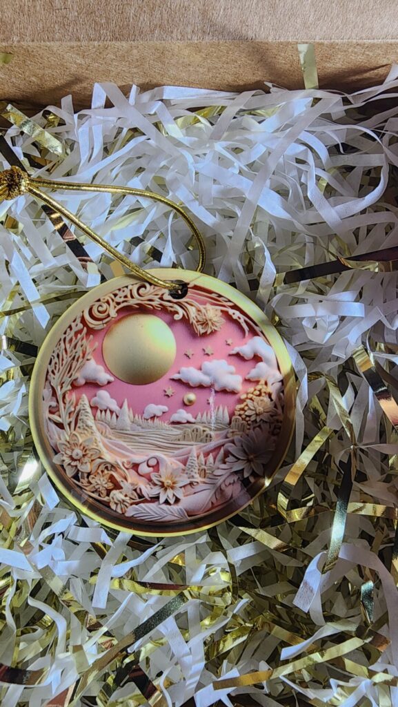Enchanted Winter Sunrise Christmas Ornament