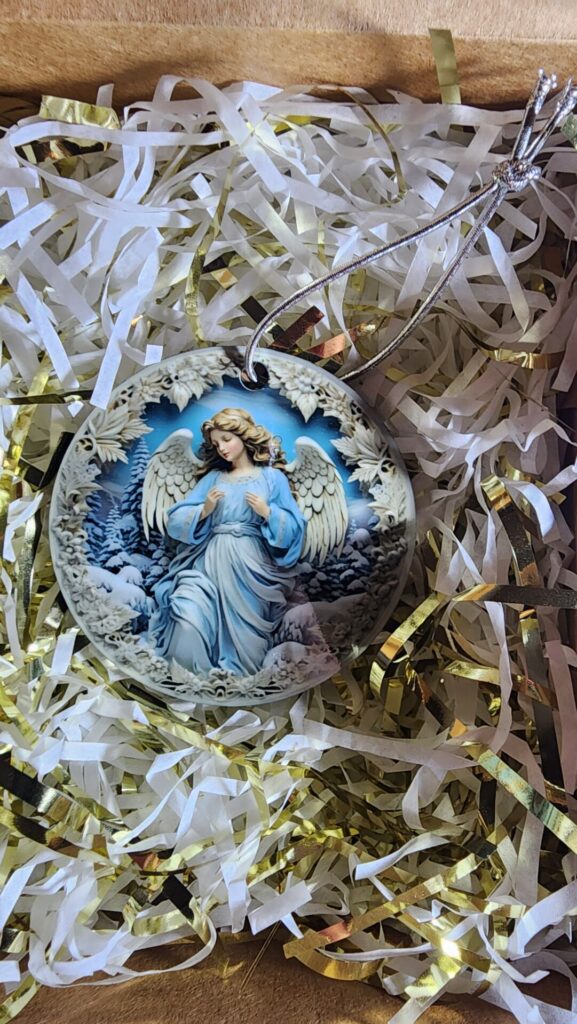 Celestial Serenity Angel Christmas Ornament