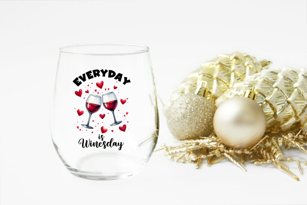 Everyday is Winesday Christmas Stemless Wine Glass