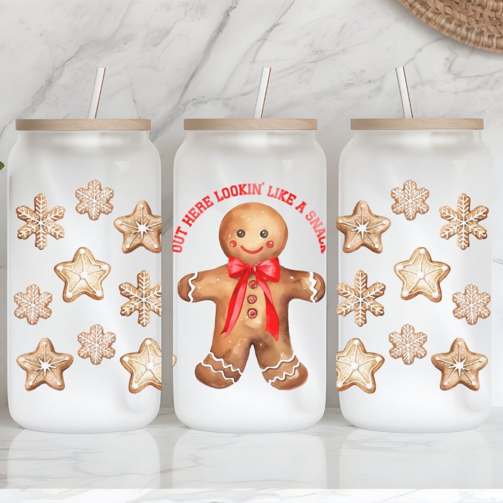 Lookin' Like a Snack Gingerbread Frosted Iced Coffee Glass