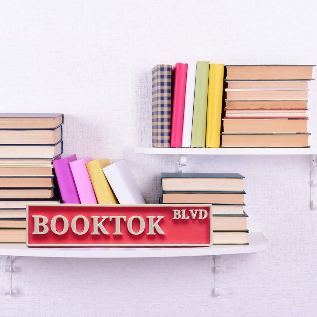 BookTok Boulevard 3D-Printed Bookshelf Sign β Bookish Shelf & Library Decor