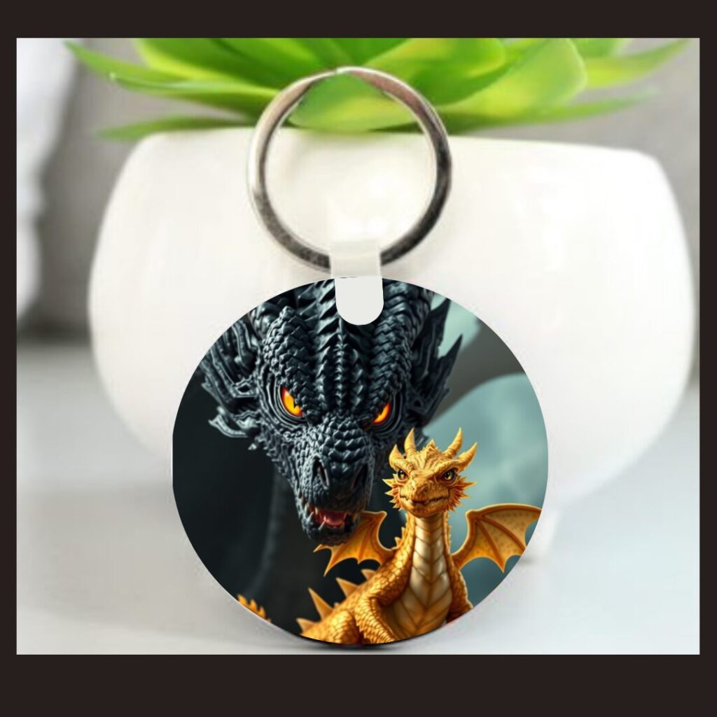 The Dragon Duo Keyring - Fourth Wing Empyrean Series Inspired Keychain