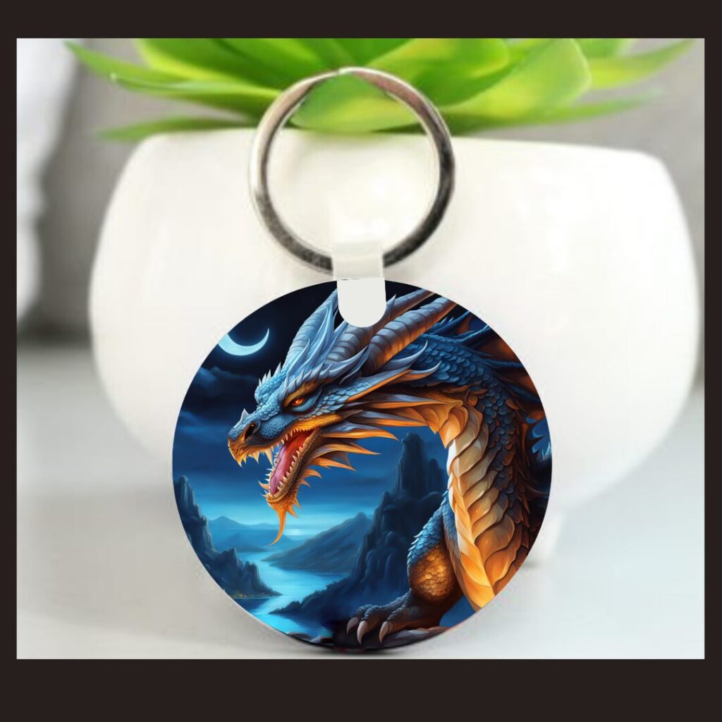 The Midnight Guardian Keyring - Fourth Wing Empyrean Series Inspired Keychain