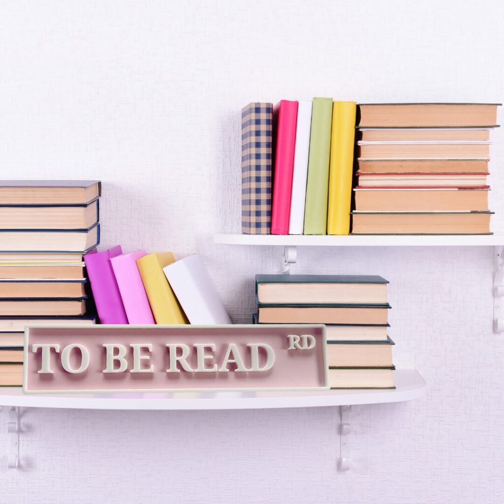 To Be Read 3D-Printed Street Sign – Bookish TBR Shelf & Library Decor