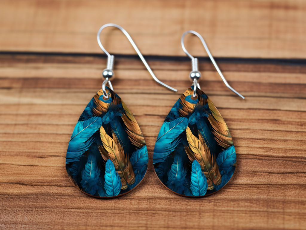 Midnight Plumage Teardrop Statement Earrings