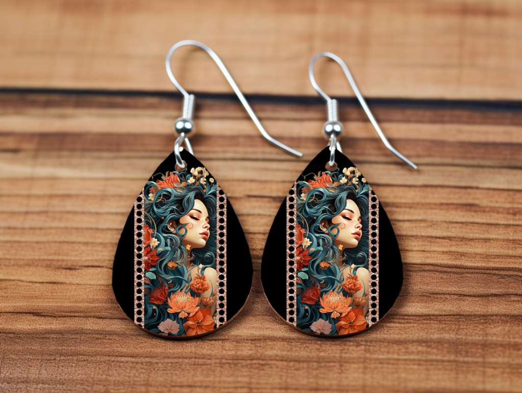 Celestial Goddess Teardrop Earrings