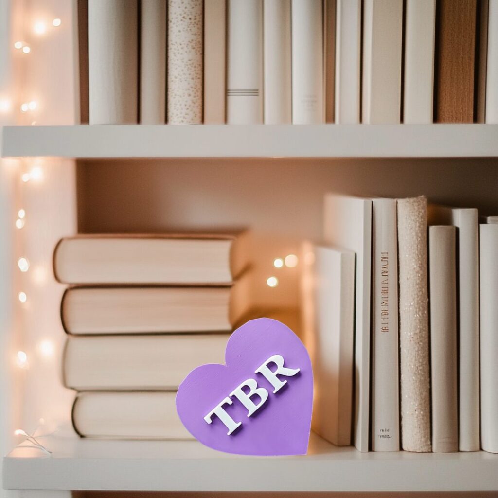 TBR 3D Printed Heart - Book Lover Shelf Decor - To Be Read Book Nook Sign - Bookish Aesthetic Reading Corner Gift