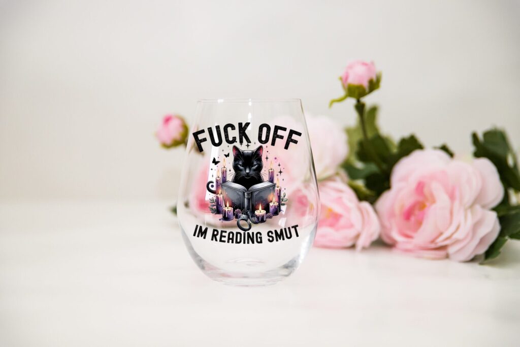 F*** Off, I’m Reading Smut Stemless Wine Glass – Funny Spicy Book Lover Gift