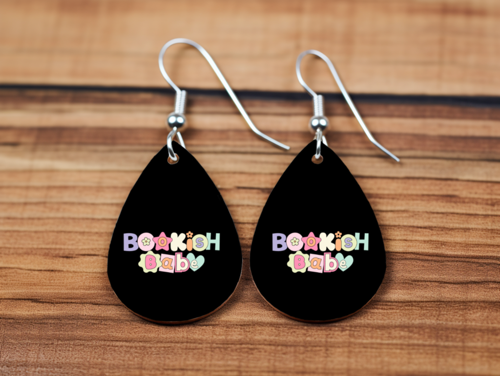 Bookish Babe Earrings - Cute Book Lover Gift - Pastel Bookish Earrings - Lightweight Dangle Earrings - Bookworm Accessory - Gift for Readers