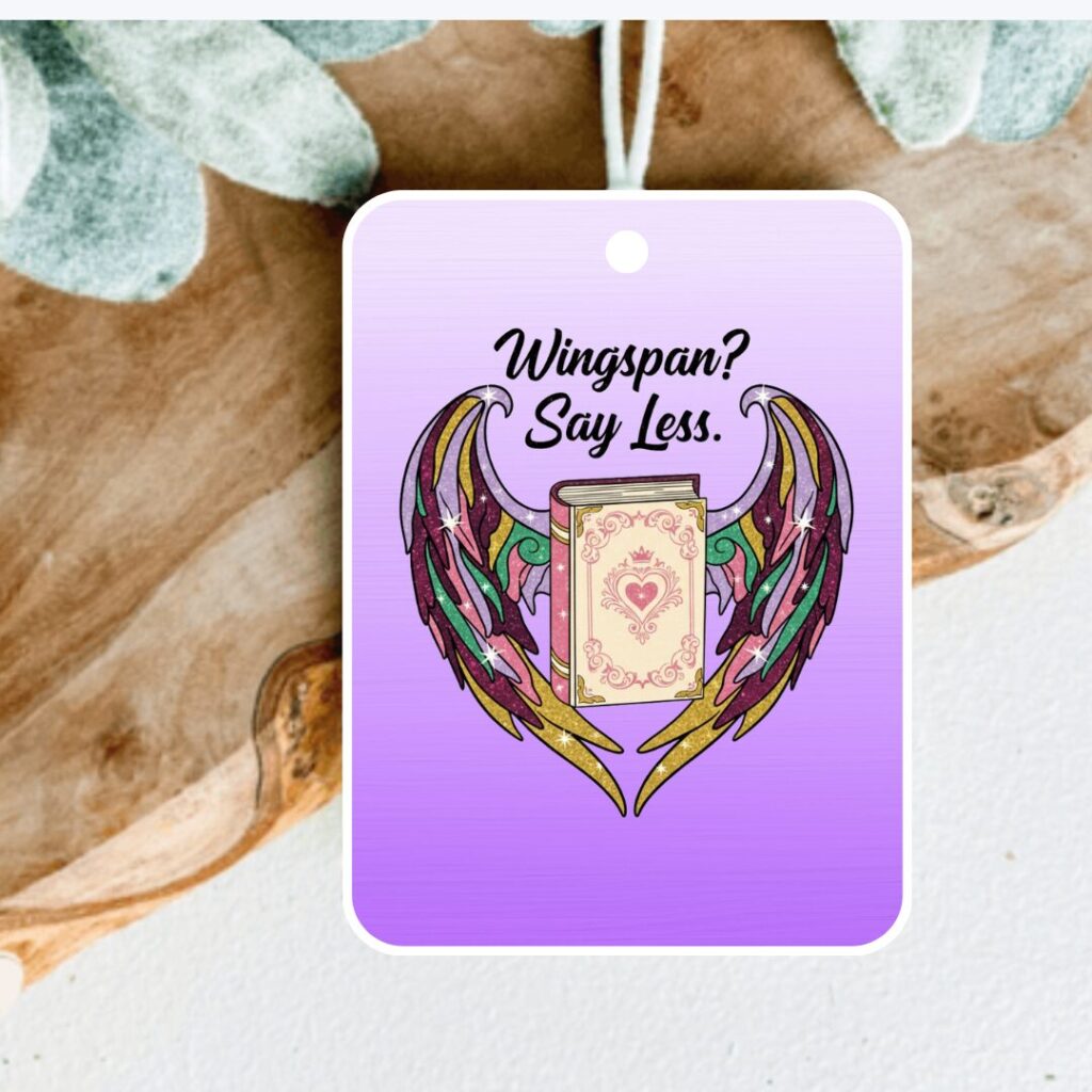 Wingspan Car Air Freshener - Fantasy Romance Bookish Gift - ACOTAR Inspired Cute Car Decor for Readers