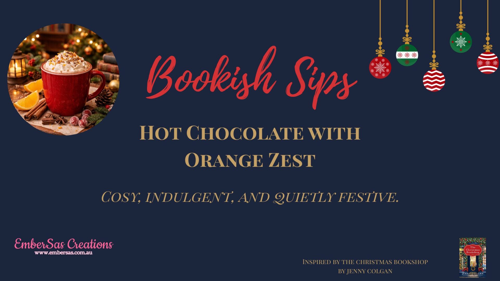 Bookish Sips: Hot Chocolate with Orange Zest
