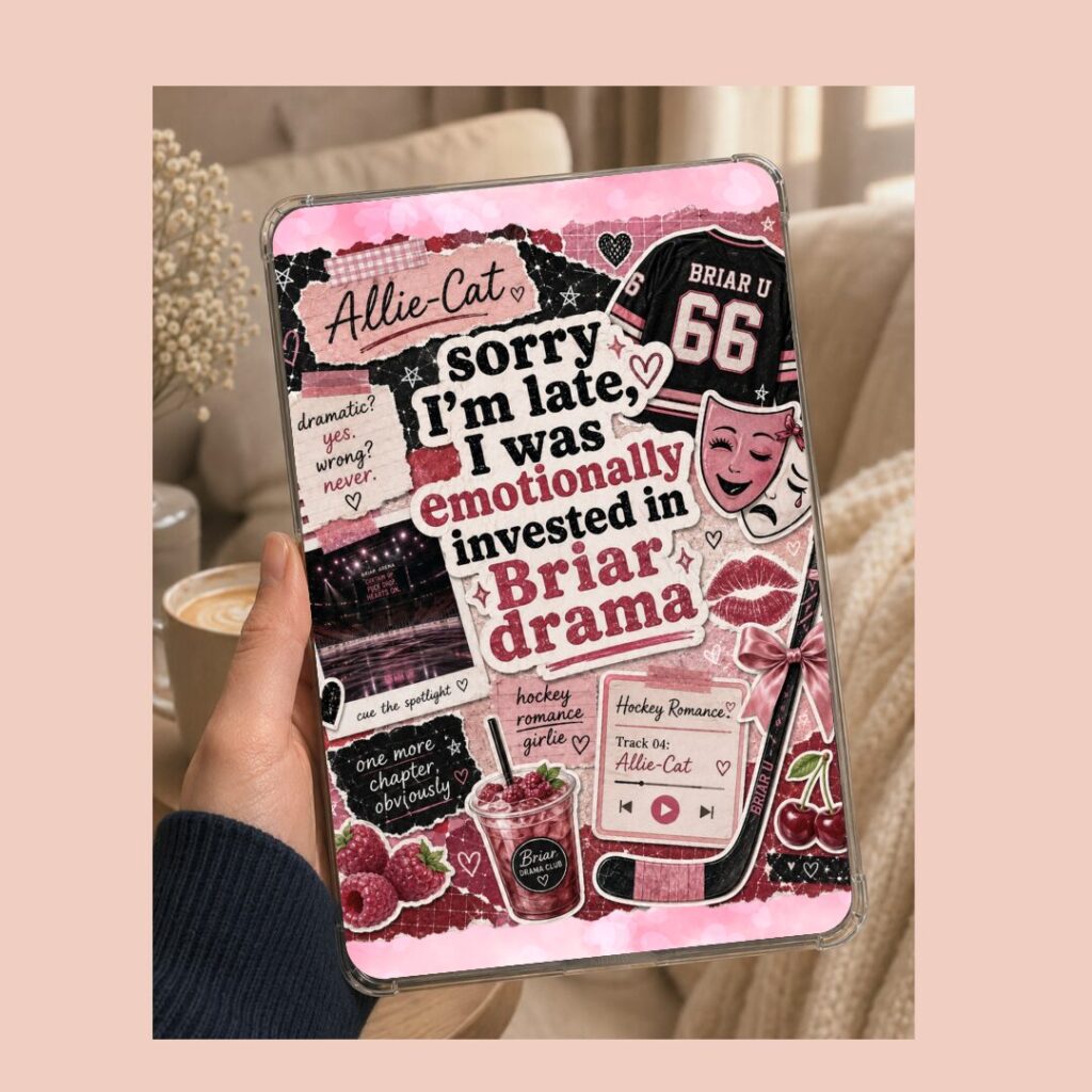 Allie-Cat Drama Club Kindle Insert - Hockey Romance Bookish Decor