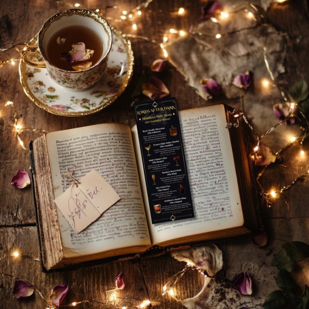 Lords After Dark Bookmark – Shantel Tessier Inspired – Dark Romance Bookmark – Spade Brothers – Stalker Romance Gift – Bookish Gift