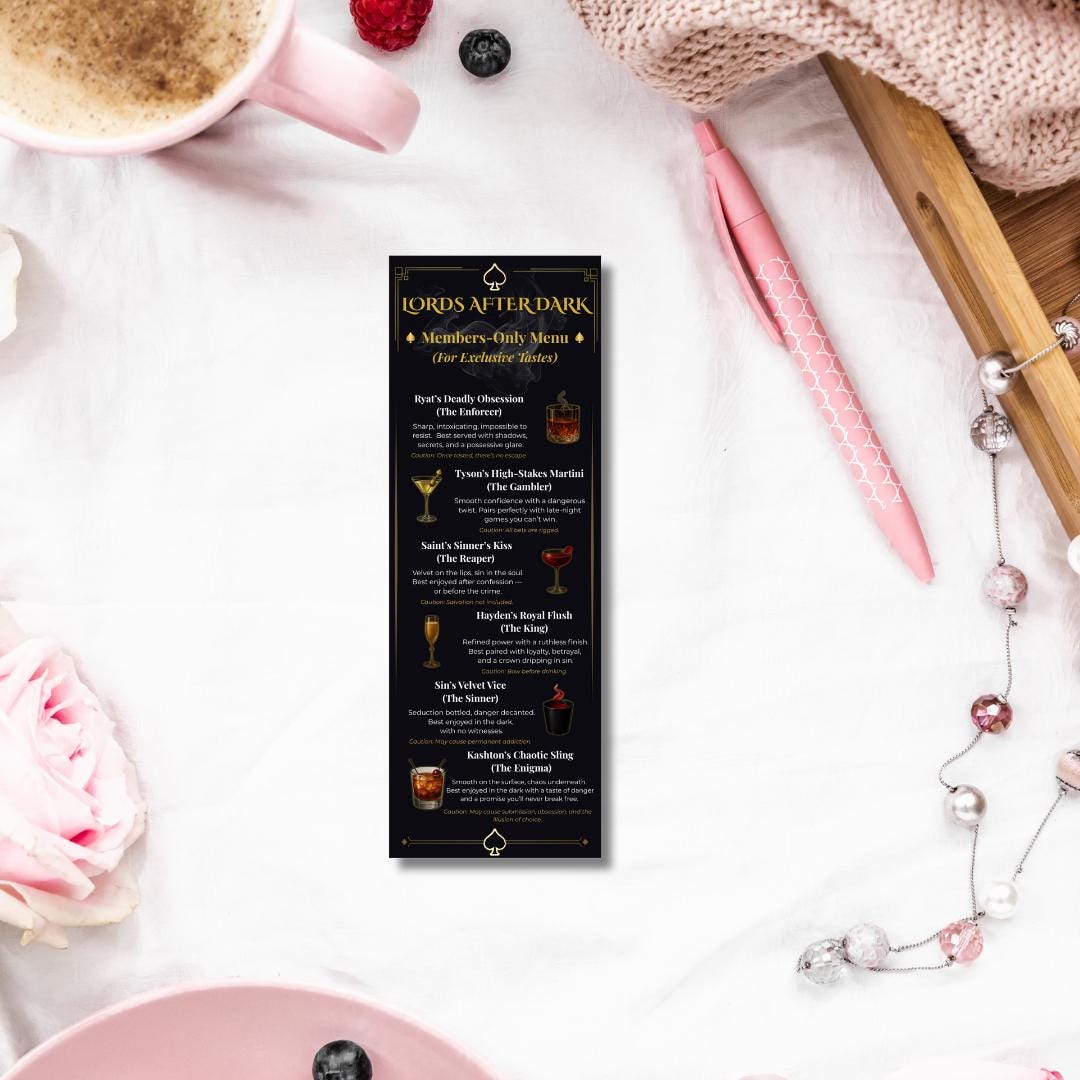 Lords After Dark Bookmark – Shantel Tessier Inspired – Dark Romance Bookmark – Spade Brothers – Stalker Romance Gift – Bookish Gift - Image 6