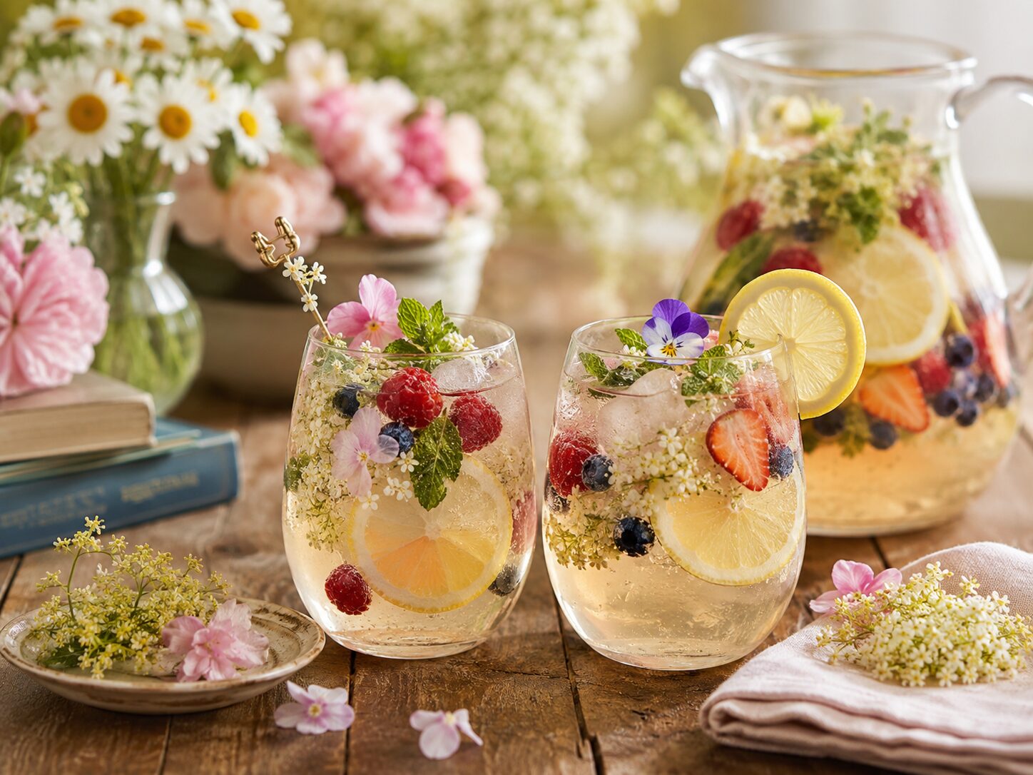 Beltane Elderflower Wine Punch (The Daisy Chain Flower Shop Inspired Drink)