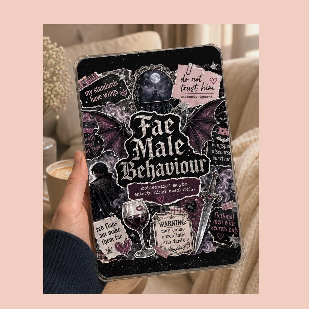 Fae Male Behaviour Kindle Insert - ACOTAR Inspired Romantasy Decor