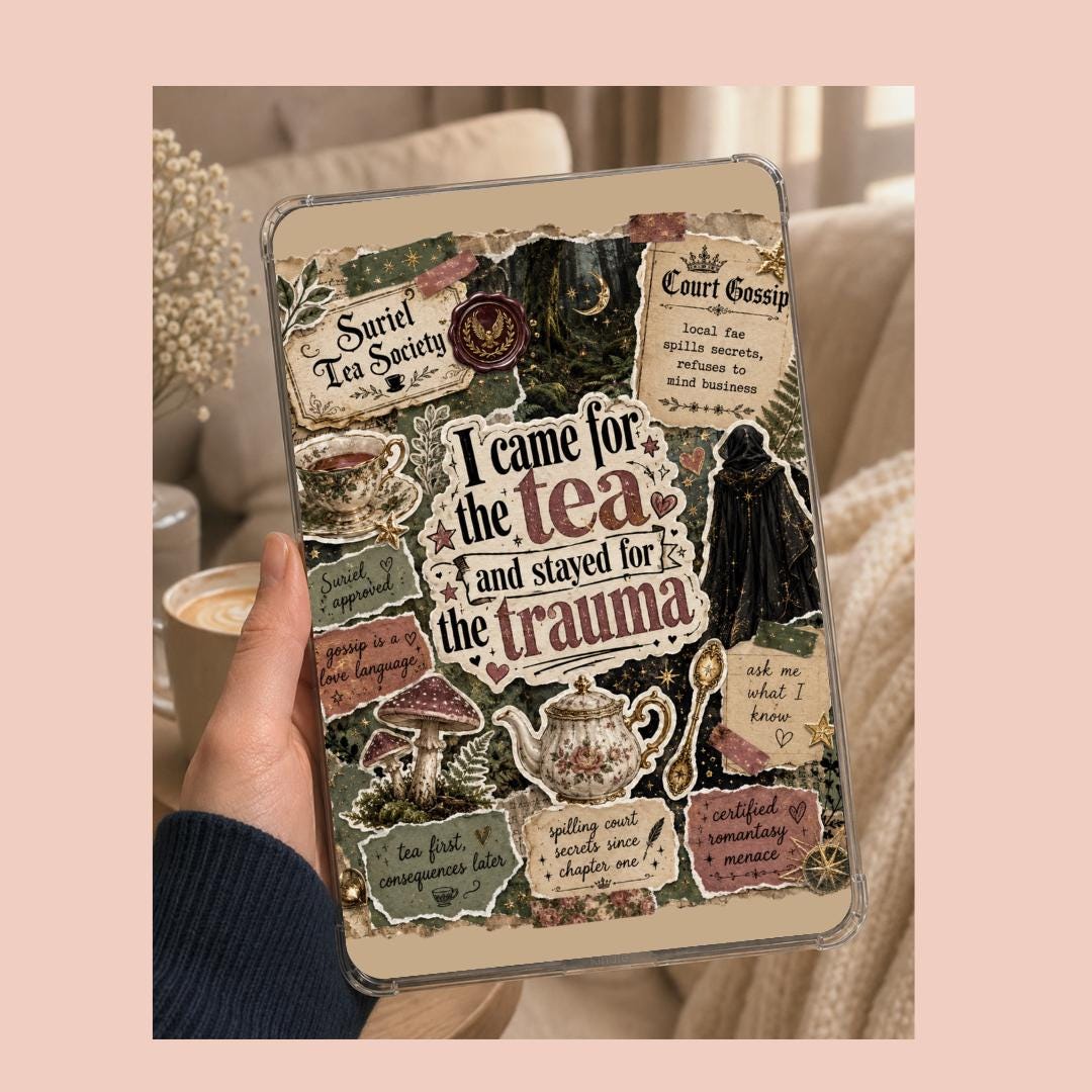 Suriel Tea Society Kindle Insert - ACOTAR Romantasy Bookish Decor