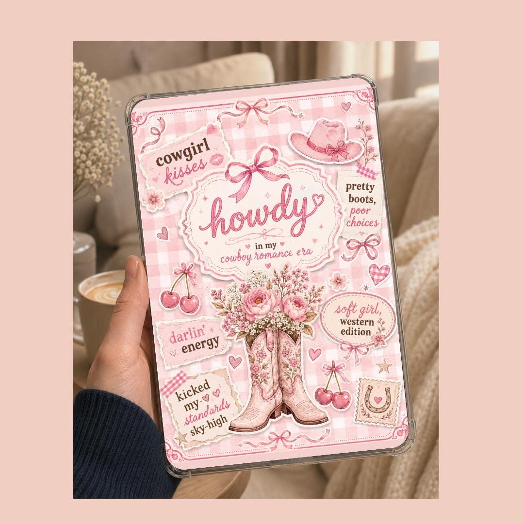 Howdy in My Cowboy Romance Era Kindle Insert - Western Romance Decor