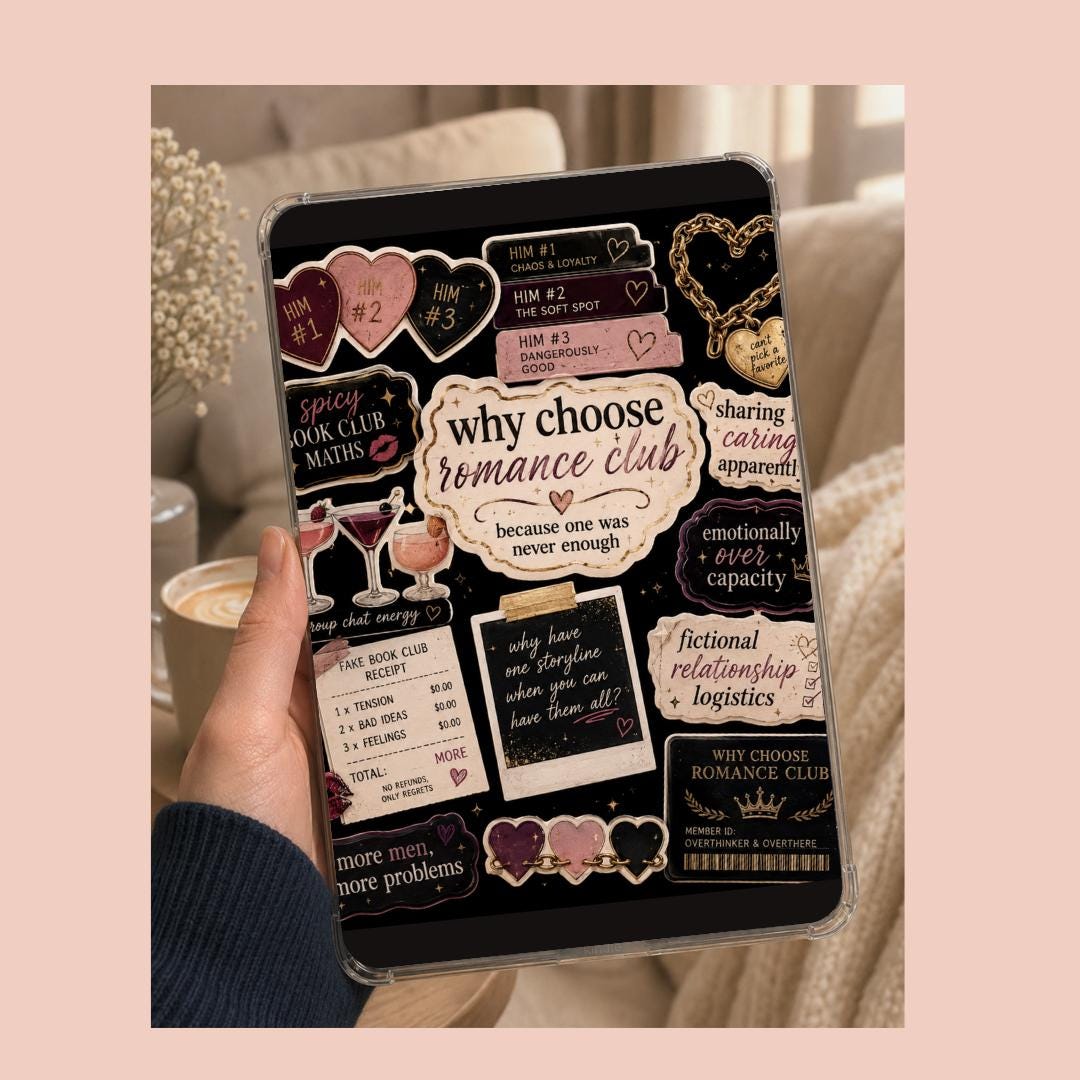 Why Choose Romance Kindle Insert - Reverse Harem Bookish Decor