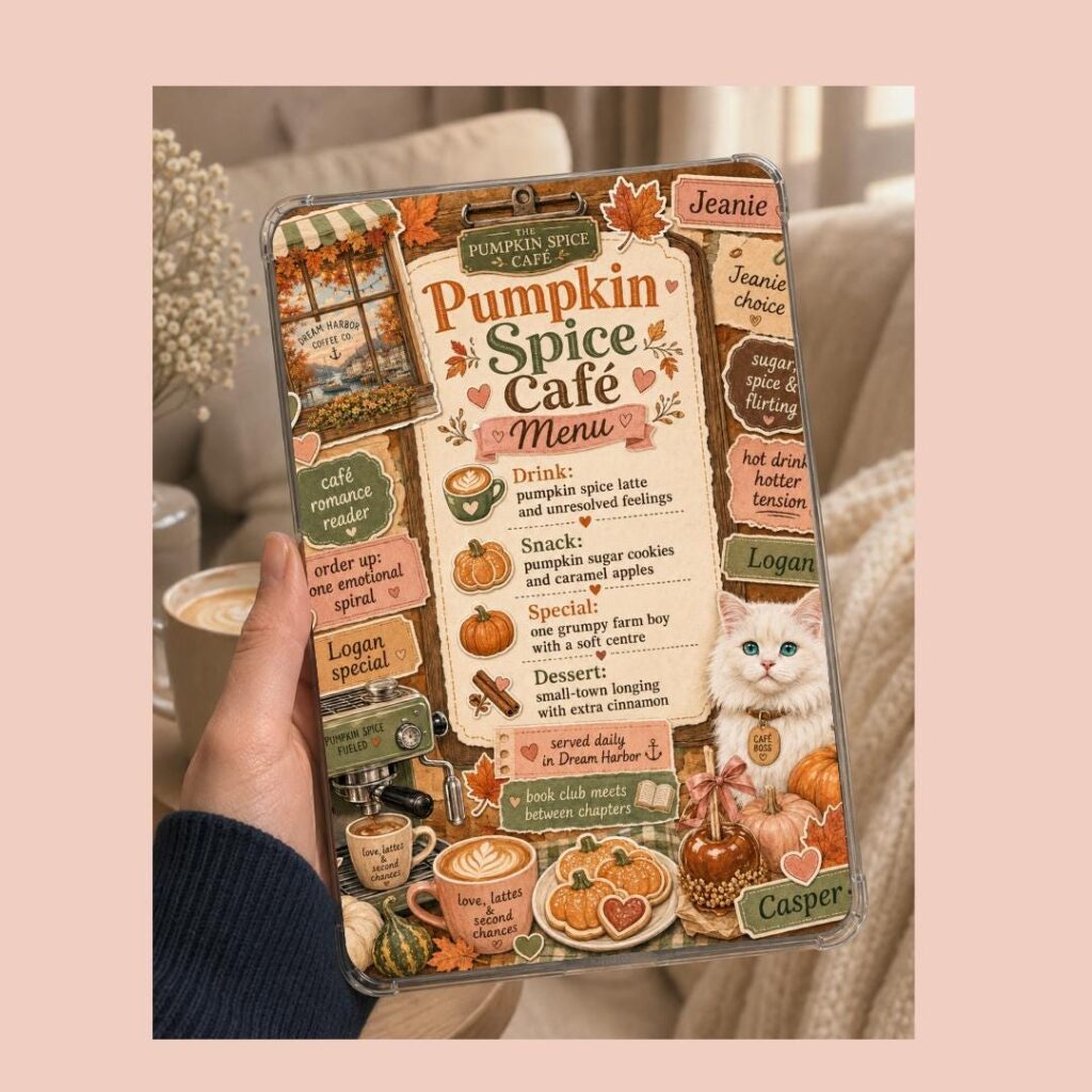 Pumpkin Spice Cafe Menu Kindle Insert - Laurie Gilmore Dream Harbor