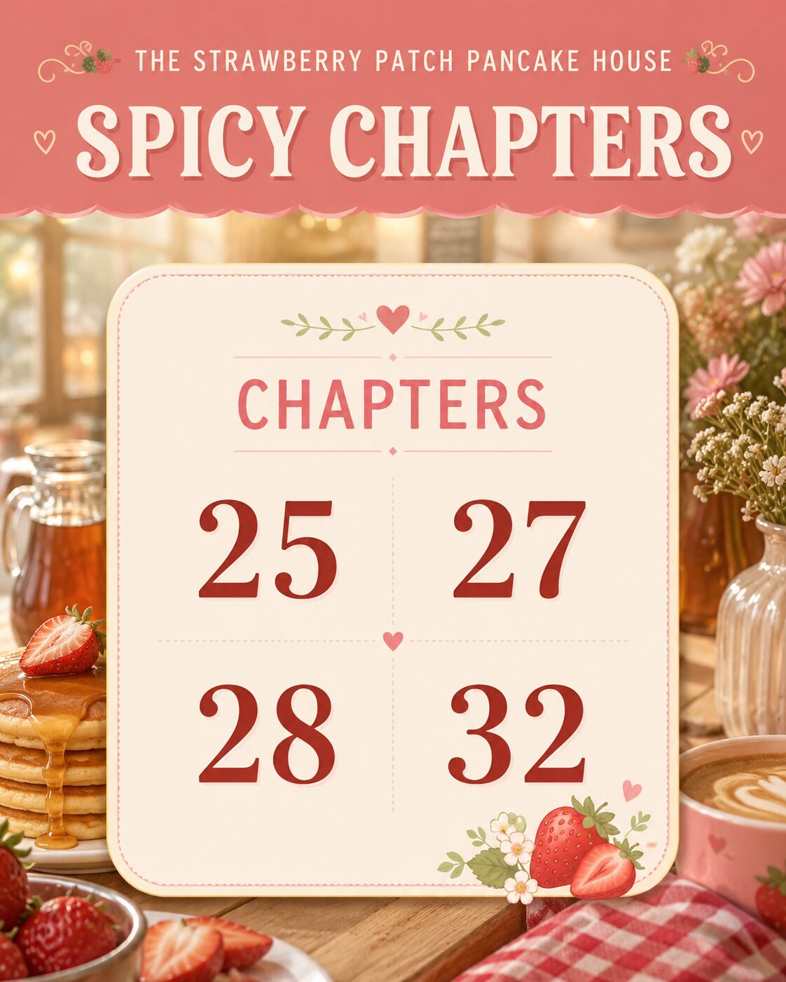 Spicy chapter guide for The Strawberry Patch Pancake House by Laurie Gilmore - chapters 25, 27, 28 and 32