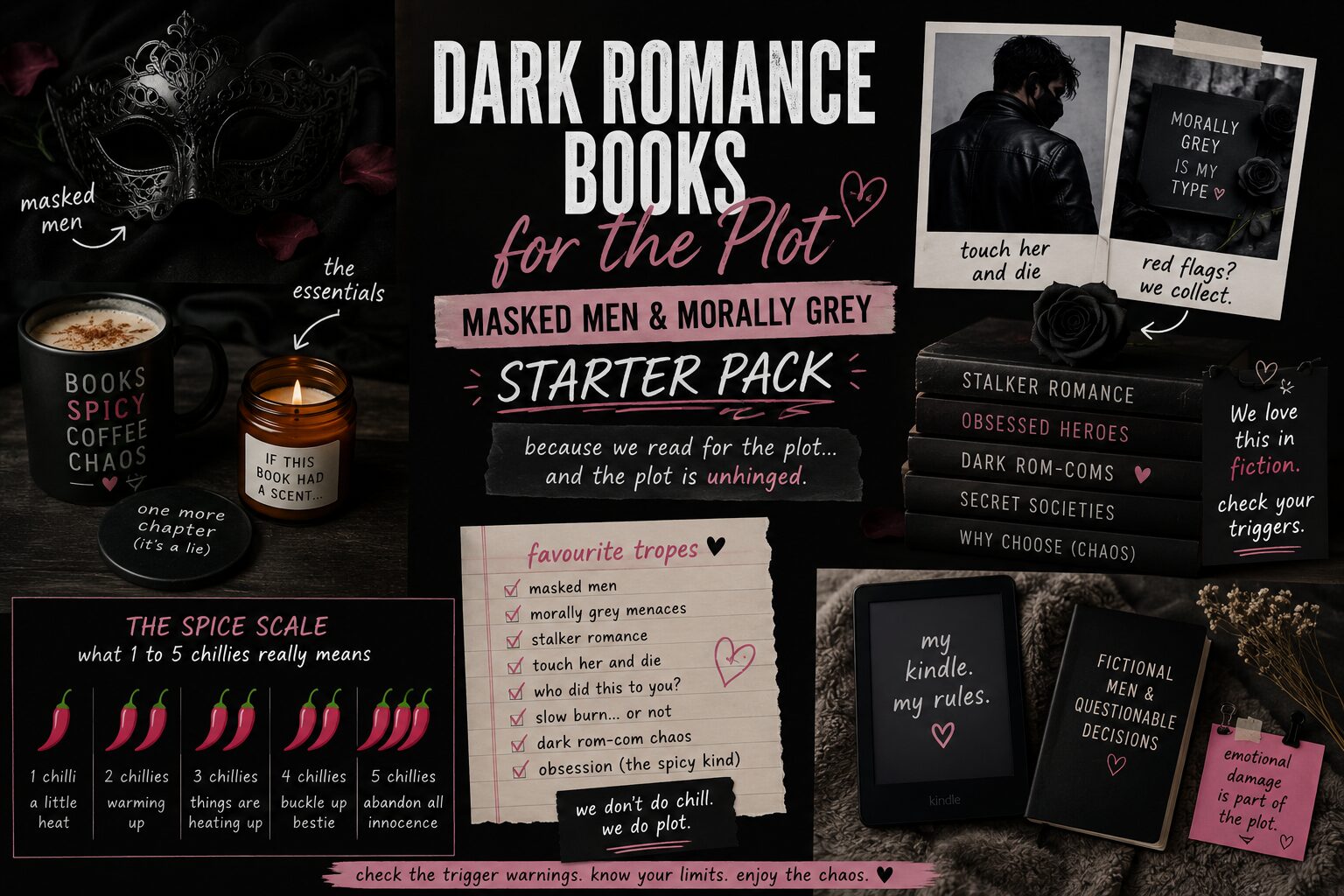 Dark Romance Books for the Plot: Masked Men & Morally Grey Starter Pack