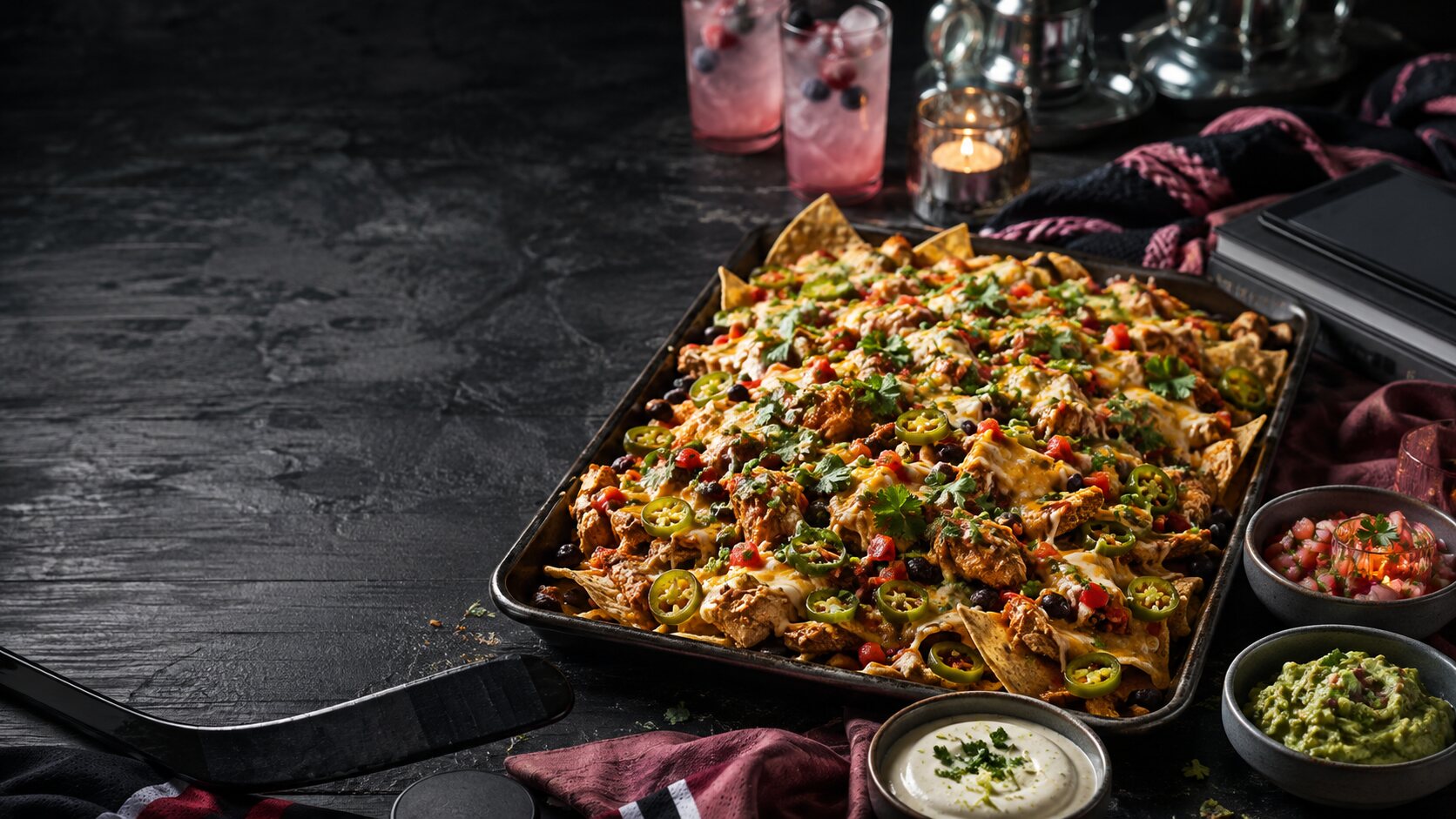 Rink-Side Loaded Nachos (Easy Sheet Pan Recipe for Book Club)