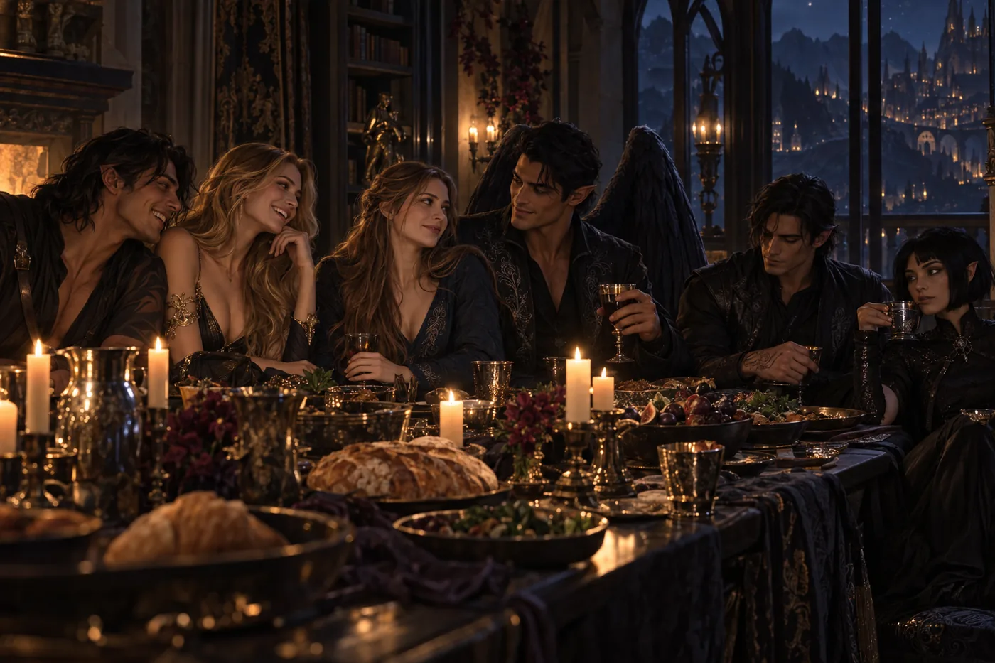 Rhysand's Inner Circle gathered together for dinner