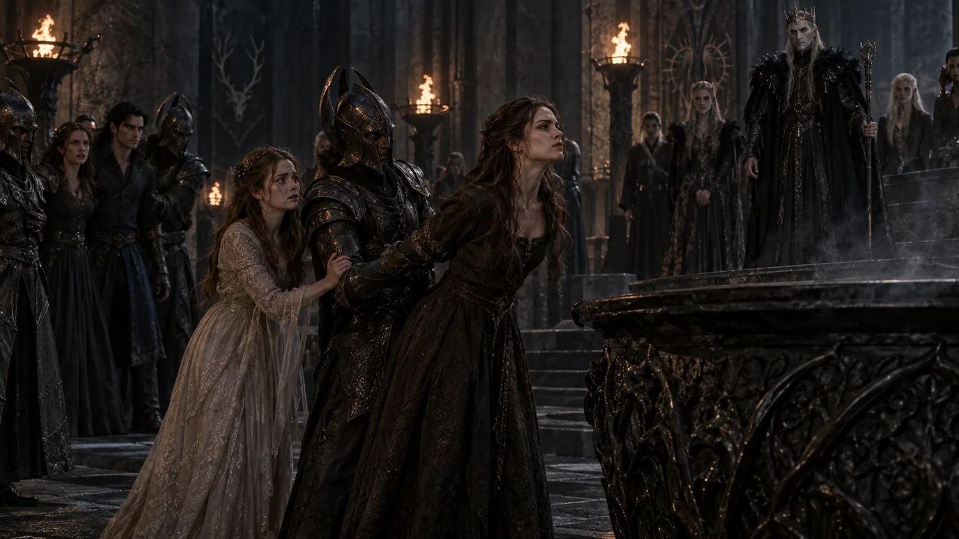 Nesta and Elain brought before the King of Hybern