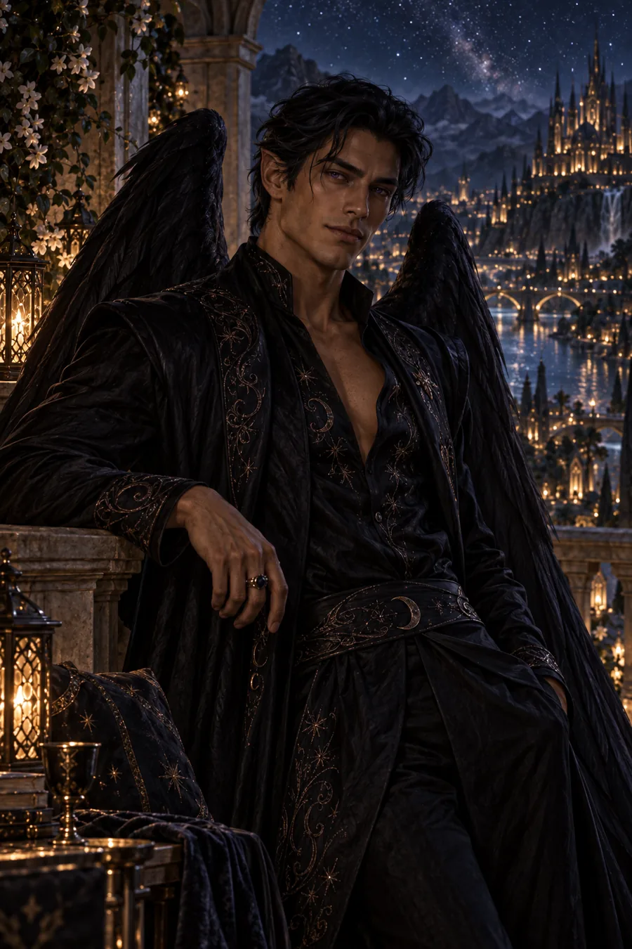 Portrait of Rhysand, High Lord of the Night Court