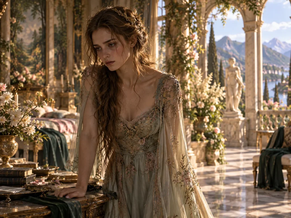 Feyre alone in the Spring Court manor, thin and sleepless three months after Amarantha
